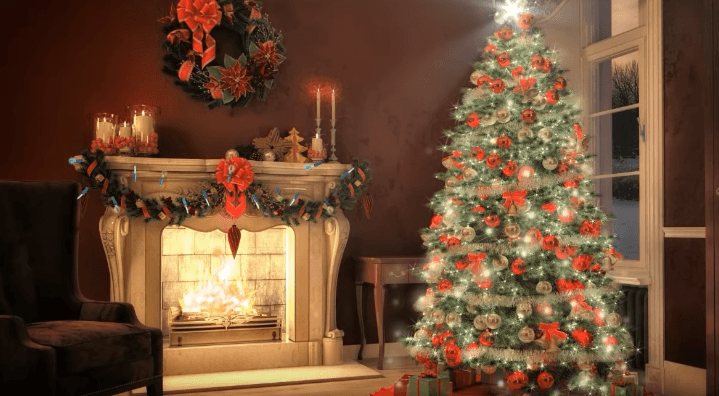 Christmas Lights Fire Background Video Loop HD – YL Computing