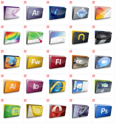 Aqua X Folder Icons – YL Computing