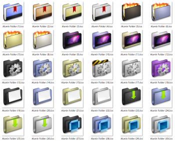 Alumin Folders Icons (Iconset) – YL Computing